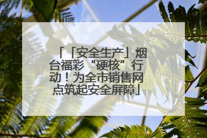 「安全生产」烟台福彩“硬核”行动！为全市销售网点筑起安全屏障