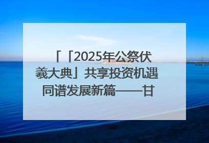 「2025年公祭伏羲大典」共享投资机遇 同谱发展新篇——甘肃省文旅产业链招商引资推介会侧记