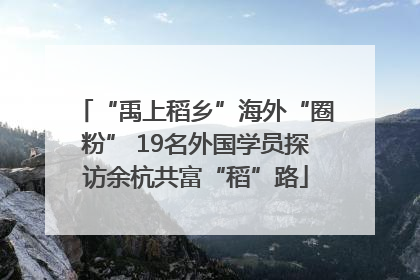 “禹上稻乡”海外“圈粉” 19名外国学员探访余杭共富“稻”路