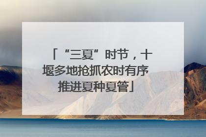 “三夏”时节，十堰多地抢抓农时有序推进夏种夏管
