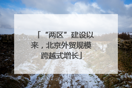 “两区”建设以来，北京外贸规模跨越式增长