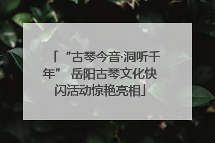 “古琴今音·洞听千年” 岳阳古琴文化快闪活动惊艳亮相