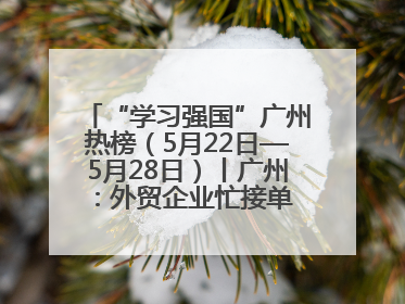 “学习强国”广州热榜（5月22日—5月28日）丨广州：外贸企业忙接单 港口码头忙出货