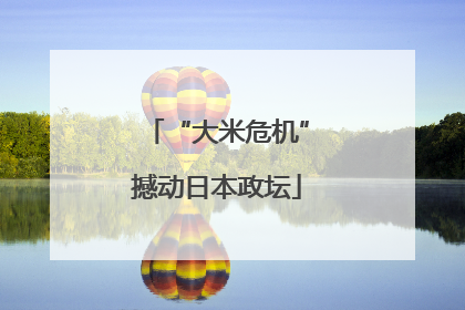 “大米危机”撼动日本政坛