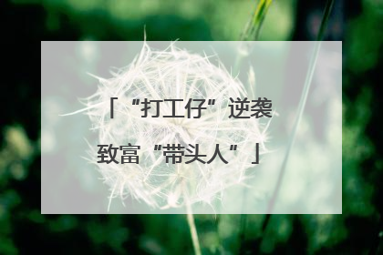 “打工仔”逆袭致富“带头人”