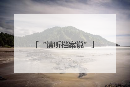 “请听档案说”