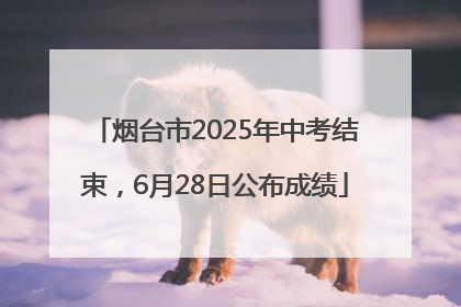 烟台市2025年中考结束，6月28日公布成绩