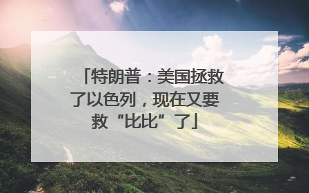 特朗普：美国拯救了以色列，现在又要救“比比”了