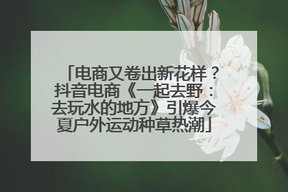 电商又卷出新花样？抖音电商《一起去野：去玩水的地方》引爆今夏户外运动种草热潮