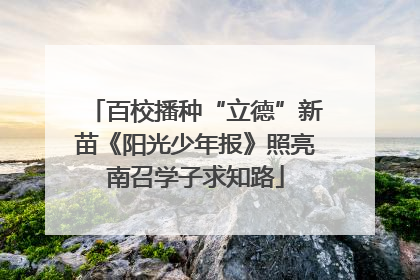 百校播种“立德”新苗《阳光少年报》照亮南召学子求知路