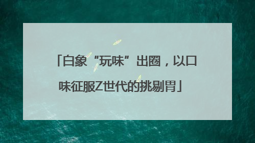 白象“玩味”出圈，以口味征服Z世代的挑剔胃