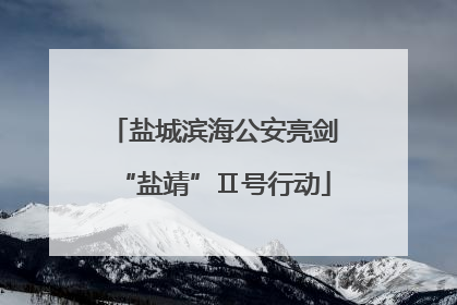 盐城滨海公安亮剑“盐靖”Ⅱ号行动
