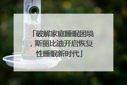 破解家庭睡眠困境，斯丽比迪开启恢复性睡眠新时代