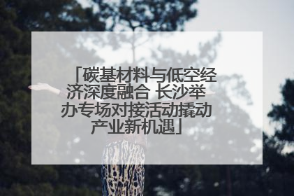 碳基材料与低空经济深度融合 长沙举办专场对接活动撬动产业新机遇