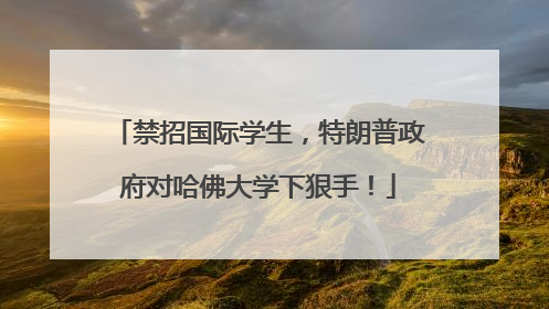 禁招国际学生，特朗普政府对哈佛大学下狠手！