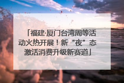 福建·厦门台湾周等活动火热开展！新“夜”态激活消费升级新赛道