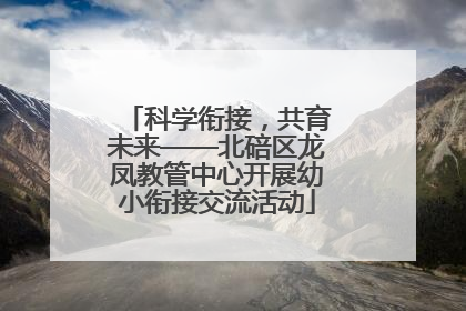 科学衔接，共育未来——北碚区龙凤教管中心开展幼小衔接交流活动
