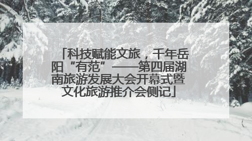 科技赋能文旅，千年岳阳“有范”——第四届湖南旅游发展大会开幕式暨文化旅游推介会侧记