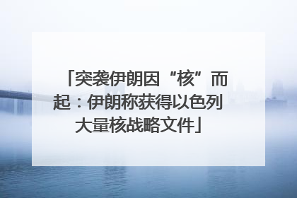 突袭伊朗因“核”而起：伊朗称获得以色列大量核战略文件