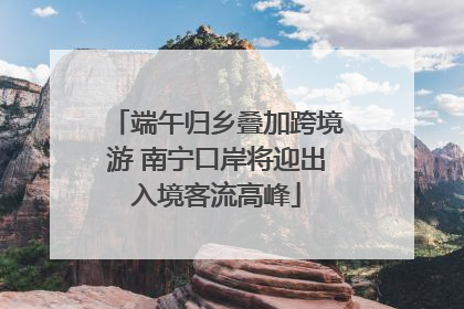 端午归乡叠加跨境游 南宁口岸将迎出入境客流高峰