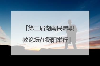 第三届湖南民盟职教论坛在衡阳举行