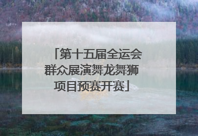 第十五届全运会群众展演舞龙舞狮项目预赛开赛