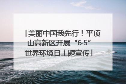 美丽中国我先行！平顶山高新区开展“6·5”世界环境日主题宣传