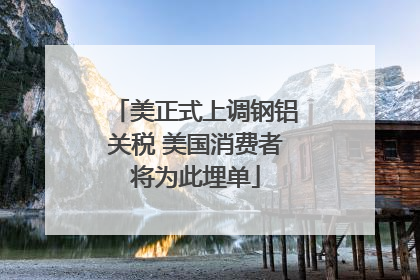 美正式上调钢铝关税 美国消费者将为此埋单