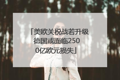美欧关税战若升级 德国或面临2500亿欧元损失