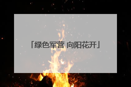 绿色军营 向阳花开