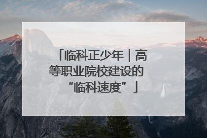 临科正少年｜高等职业院校建设的“临科速度”