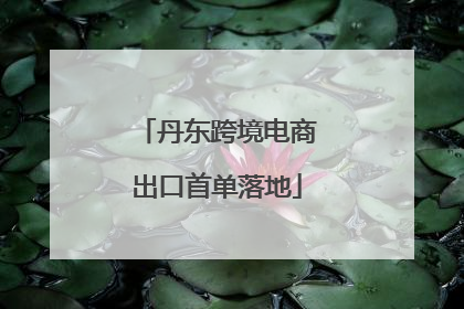 丹东跨境电商出口首单落地