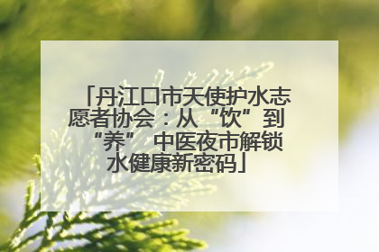 丹江口市天使护水志愿者协会：从“饮”到“养” 中医夜市解锁水健康新密码