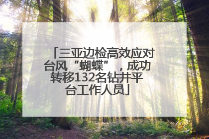 三亚边检高效应对台风“蝴蝶”，成功转移132名钻井平台工作人员