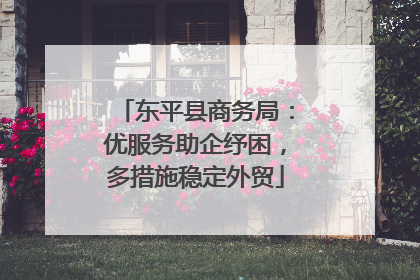 东平县商务局：优服务助企纾困，多措施稳定外贸