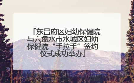 东昌府区妇幼保健院与六盘水市水城区妇幼保健院“手拉手”签约仪式成功举办