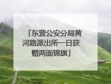 东营公安分局黄河路派出所一日获赠两面锦旗