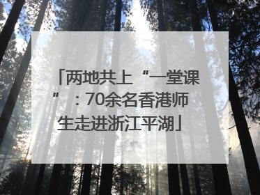 两地共上“一堂课”：70余名香港师生走进浙江平湖