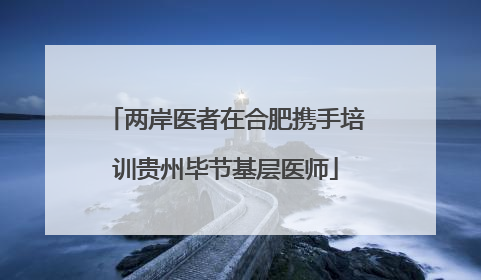 两岸医者在合肥携手培训贵州毕节基层医师