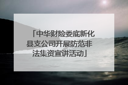 中华财险娄底新化县支公司开展防范非法集资宣讲活动