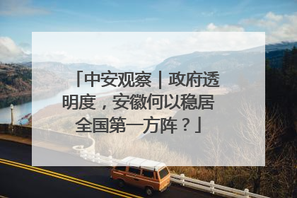 中安观察｜政府透明度，安徽何以稳居全国第一方阵？