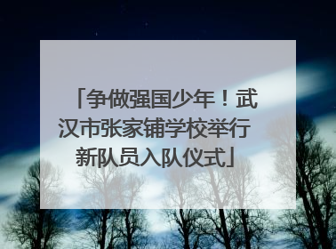 争做强国少年！武汉市张家铺学校举行新队员入队仪式