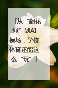 从“翻花绳”到AI操场，学校体育还能这么“玩”