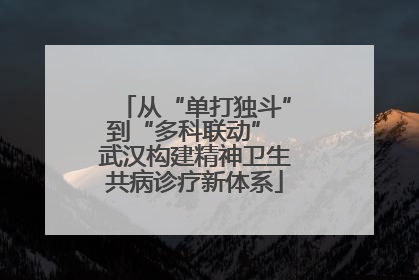 从“单打独斗”到“多科联动” 武汉构建精神卫生共病诊疗新体系