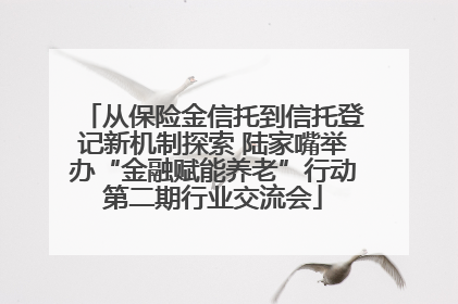 从保险金信托到信托登记新机制探索 陆家嘴举办“金融赋能养老”行动第二期行业交流会