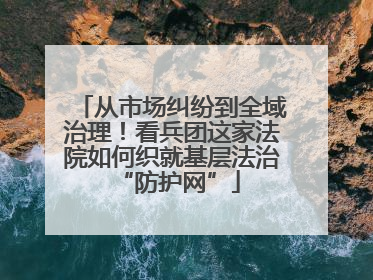 从市场纠纷到全域治理！看兵团这家法院如何织就基层法治 “防护网”