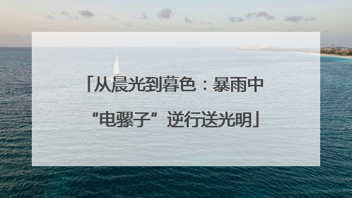从晨光到暮色：暴雨中“电骡子”逆行送光明