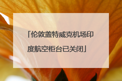 伦敦盖特威克机场印度航空柜台已关闭