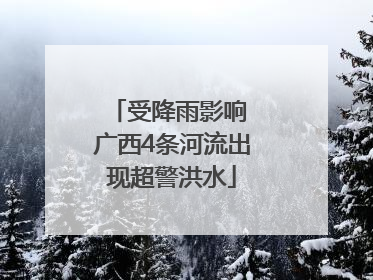 受降雨影响 广西4条河流出现超警洪水