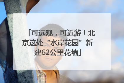 可远观，可近游！北京这处“水岸花园”新建62公里花墙